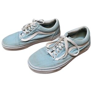 Vans Womens Old Skool Sneakers Crystal Blue True White - Size 8.5